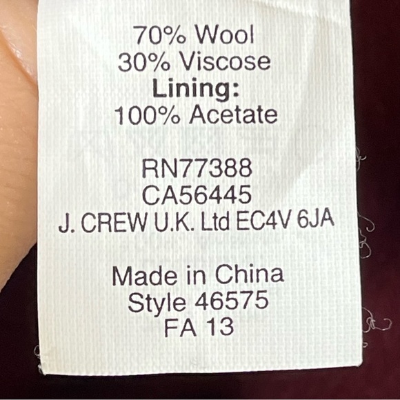 J. Crew Factory The Pencil Skirt Double Serge Wool Blend Burgundy Mulberry - Picture 7 of 8